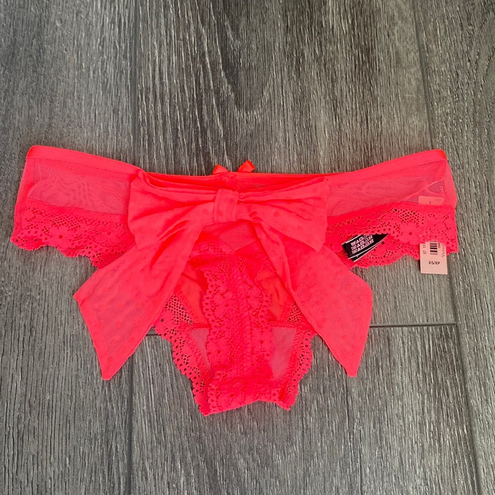 Neon pink w/ large bow in back